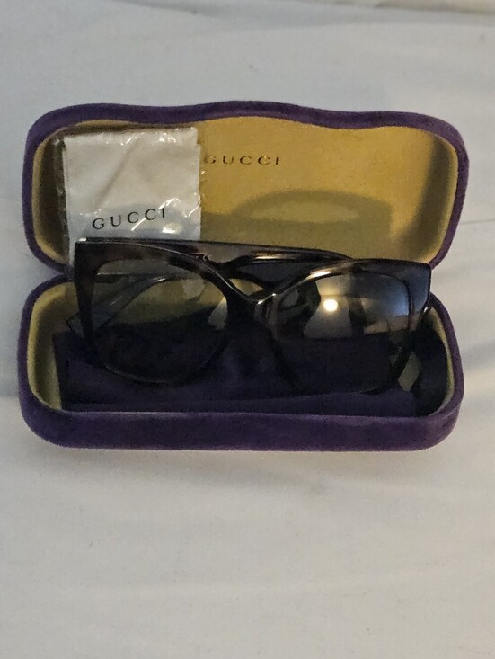 New Gucci GGO459S Tortoise Sunglasses Velvet Hardshell Case W Pouch & Lens Cloth main image 9
